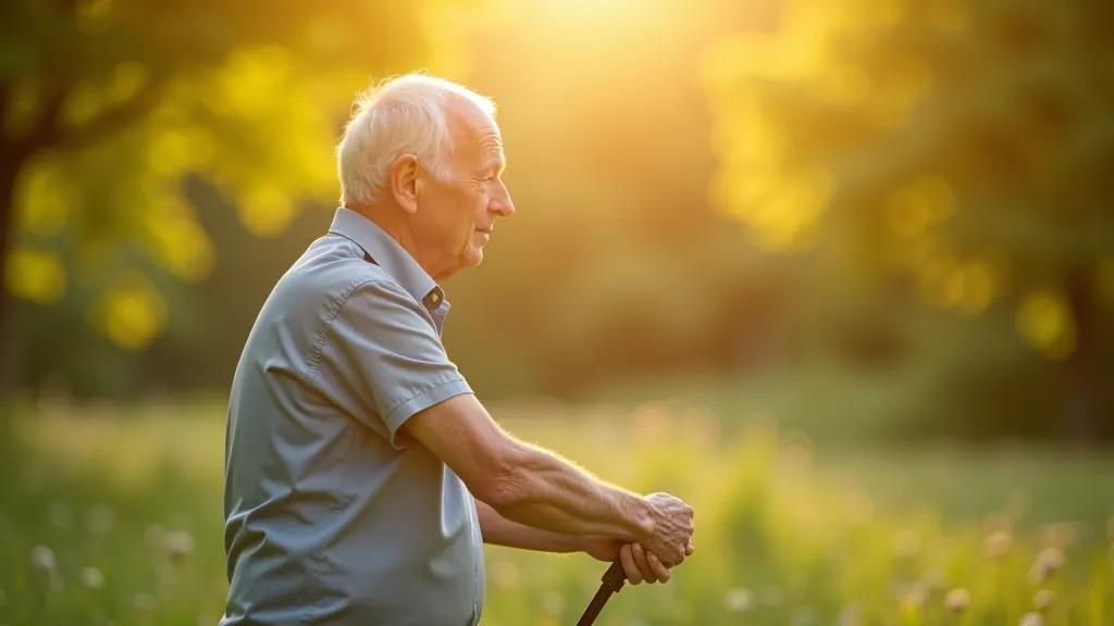 Ietīti senioru pāris mežā, nērojot brīvus apģērbos, dabisks rudens apgaismojums, astas fokuss